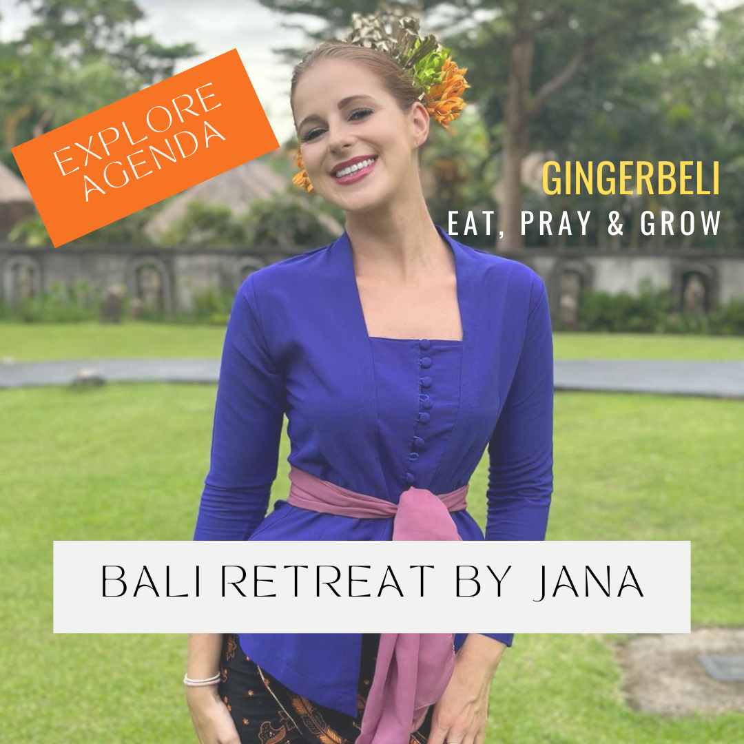 EXPLORE Agenda for 9 days Bali Retreat EAT PRAY GROW ~ Beauty Inside Out